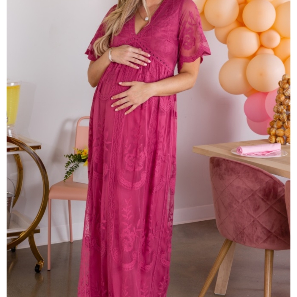 NWT Pink blush maternity dress